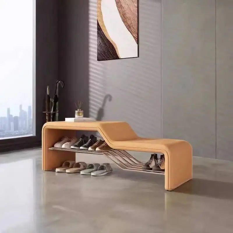 

Seat Cabinet Entrance Shoe Hall Box With Luxury Box Clothing Nordic Shoe Shelf Tower Metal Bench Zapatero Shoemakers Furniture