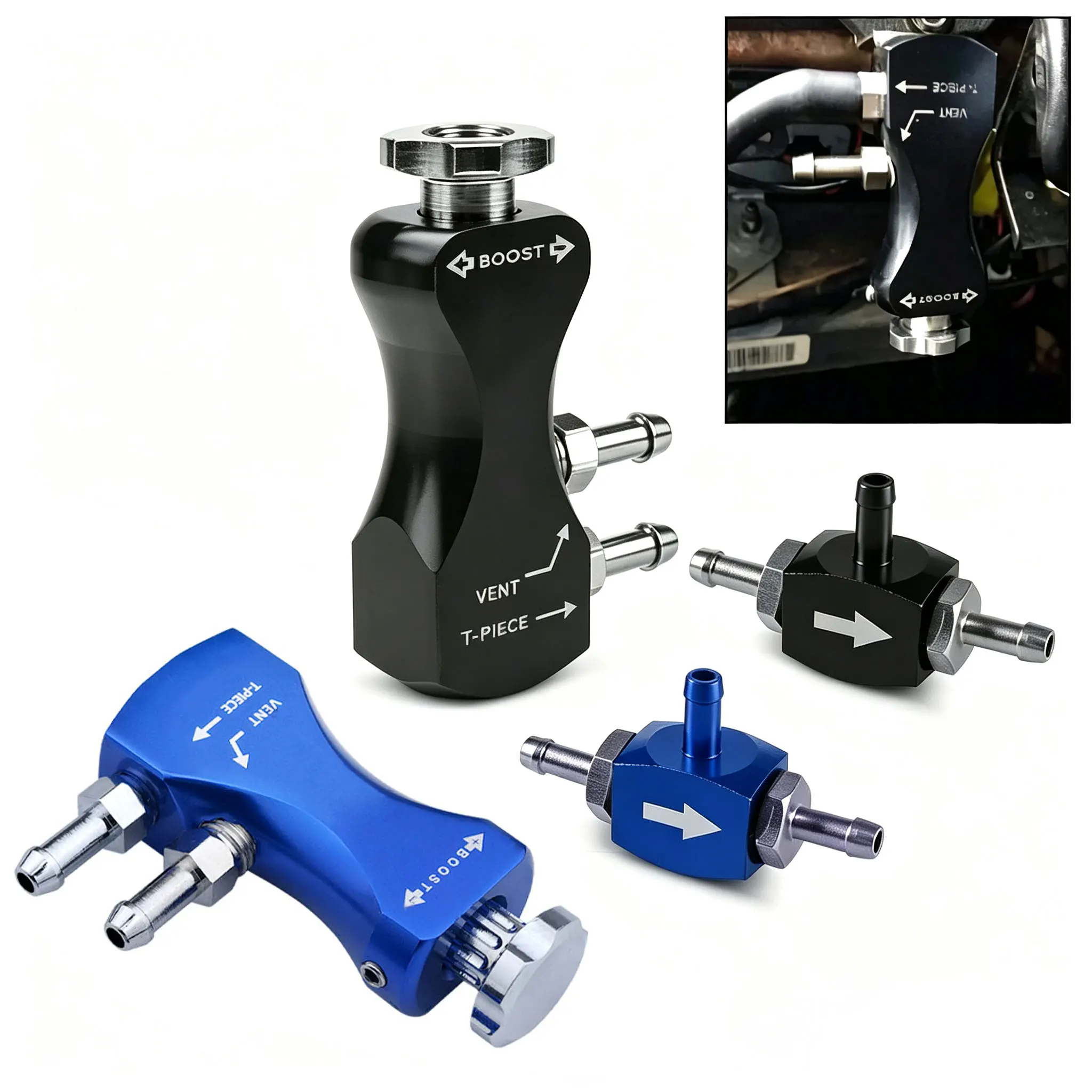 Universal Manual Turbo Boost Controller Bleed Valve Pressurize Regulating Kit Car Modified Turbocharged Regulator Aluminum
