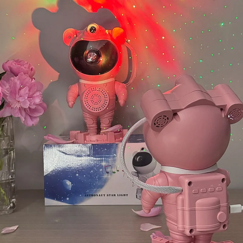 ไฟดาวไลท์สำหรับนักบินอวกาศ, ใหม่2024โปรเจคเตอร์แสงดาวในท้องฟ้าที่เต็มไปด้วยเสียงสีขาวโคมไฟแสงดาวสำหรับตกแต่ง