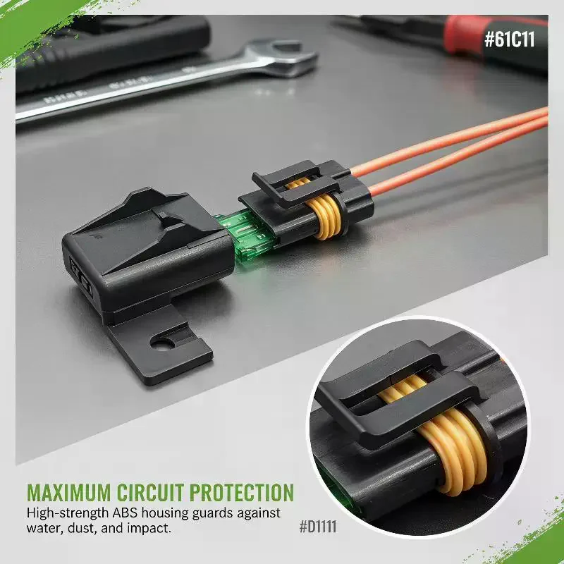 Car Fuse Holder 30A Waterproof 12V Easy Install Fuse Socket for Auto RV Truck Trailer Automotive Repair Work