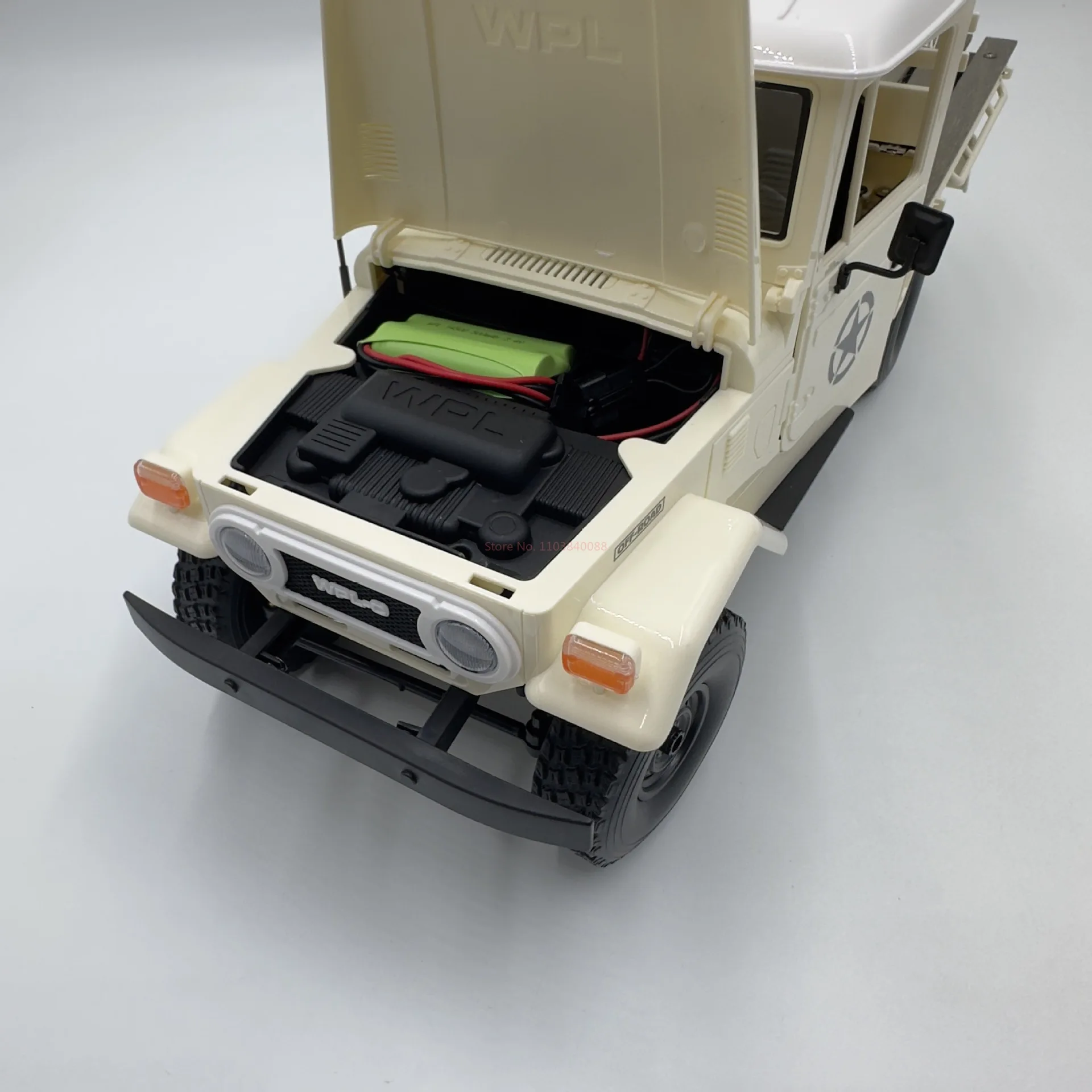 Wpl C-44 escala completa 2.4g carro de controle remoto 4wd rtr deserto caminhão escalada fora da estrada veículo simulação modelo brinquedo menino festival gif