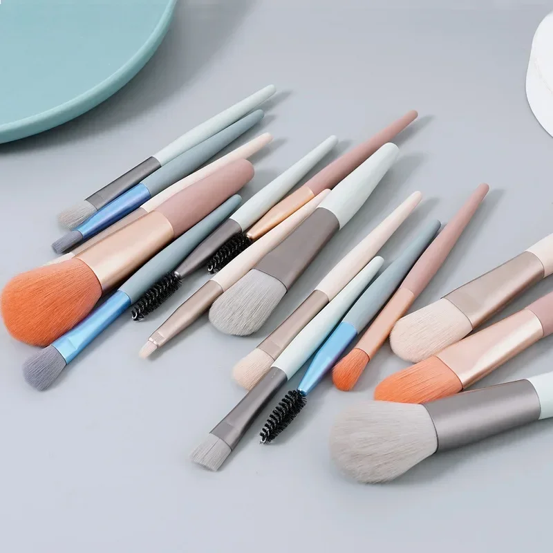 8 stücke Make-Up Pinsel Set Kosmetische Pulver Lidschatten Foundation Erröten Blending Concealer Professionelle Schönheit Make-Up-Tool