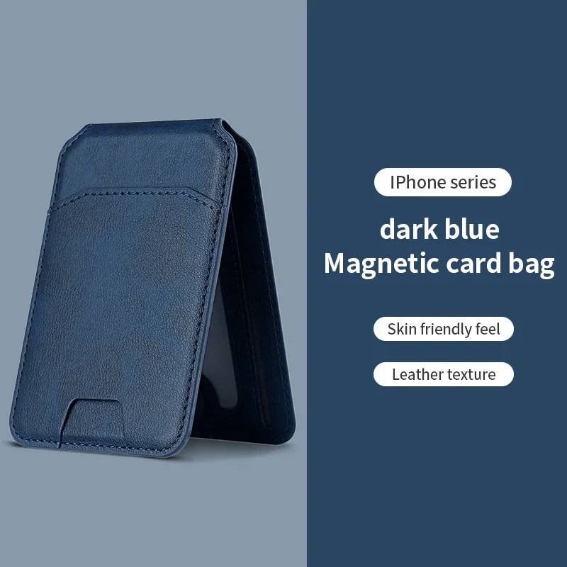 Magnetische kaarthouder PU lederen telefoonhoes met portemonnee standaard en creditcardvak voor Magsafe Apple telefoons en Samsung Galaxy apparaten