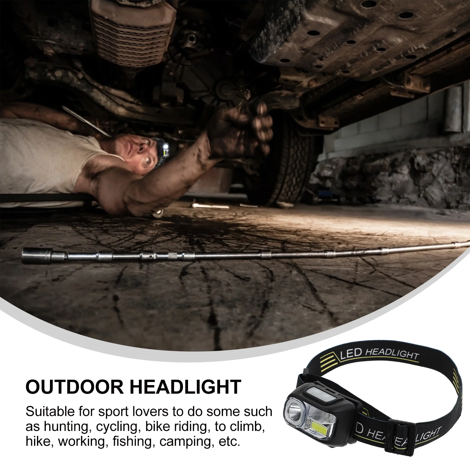 

Usb Charging Led Headlamp Waterproof Outdoor Night Torch For Camping Hiking Fishing Riding Portable Flashlight