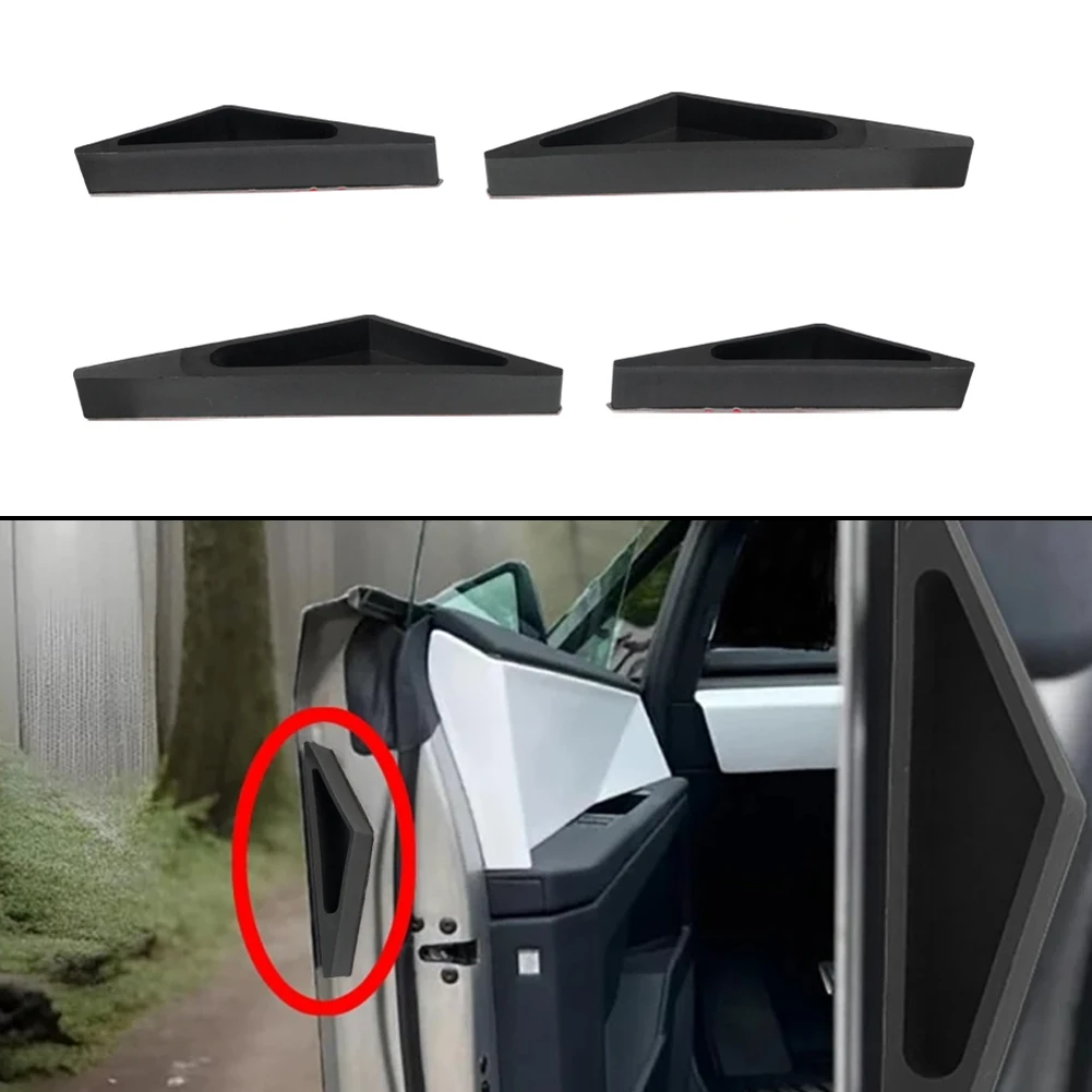 

4PCS Door Handle Components Compatible with For Tesla For Cybertruck Featuring ABS Construction and Carbon Fibre Finish