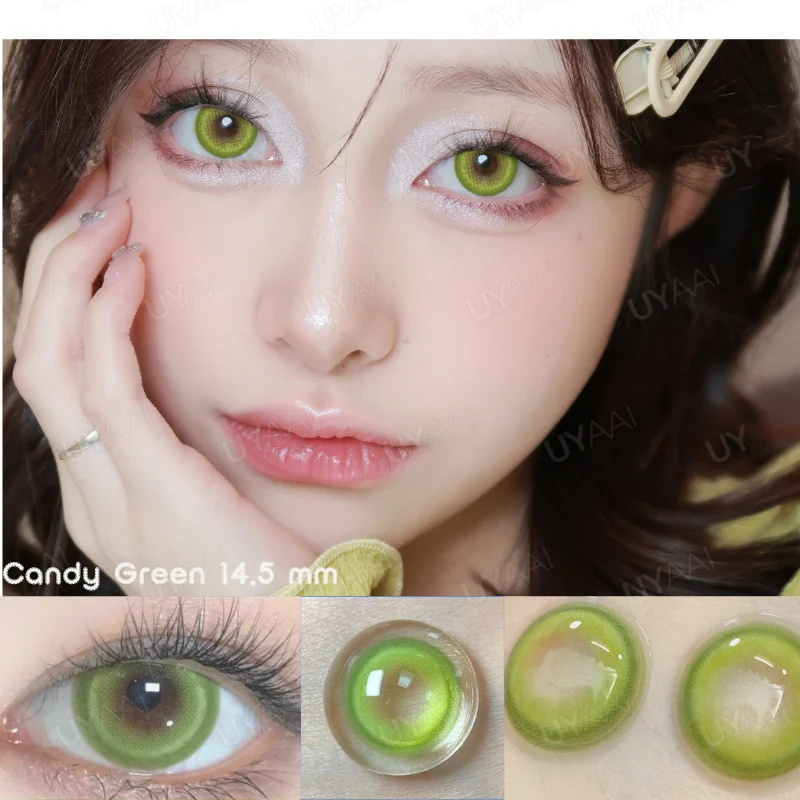 UYAAI Color Contact Lenses for Eyes Cosmetics Color Lens Eyes Cosplay Anime Accessories Blue Big Eyes Lenses Eye Contact Lenses