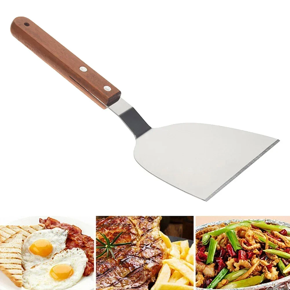 

Large Barbecue Spatula Hamburger Turner Burger Flipper BBQ Stainless Steel Tools For Camping Cooking Kitchen 1pc