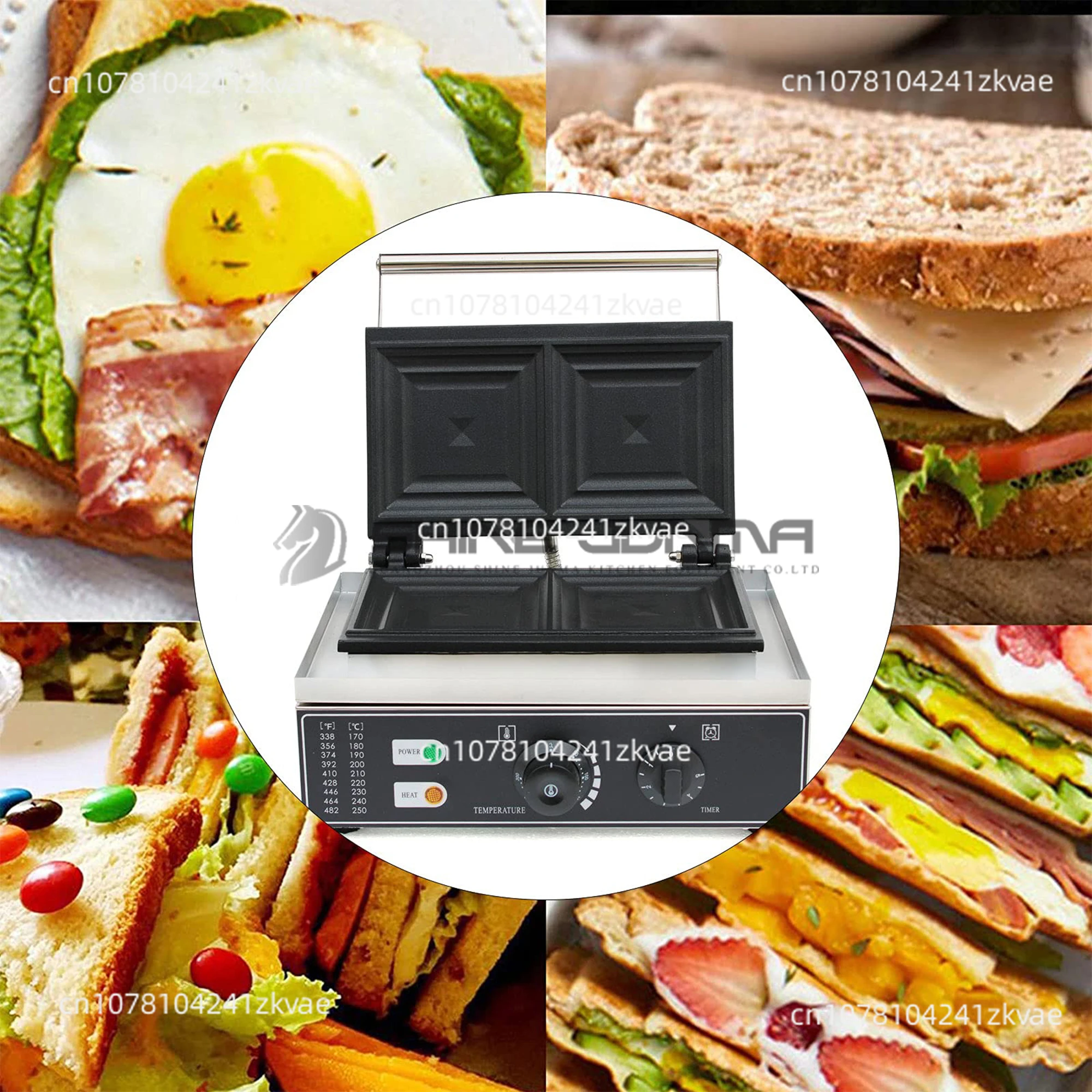 220 Volt Sandwich Panini Press Electric Commercial Mini Toaster Sandwich Maker with Temperature Control