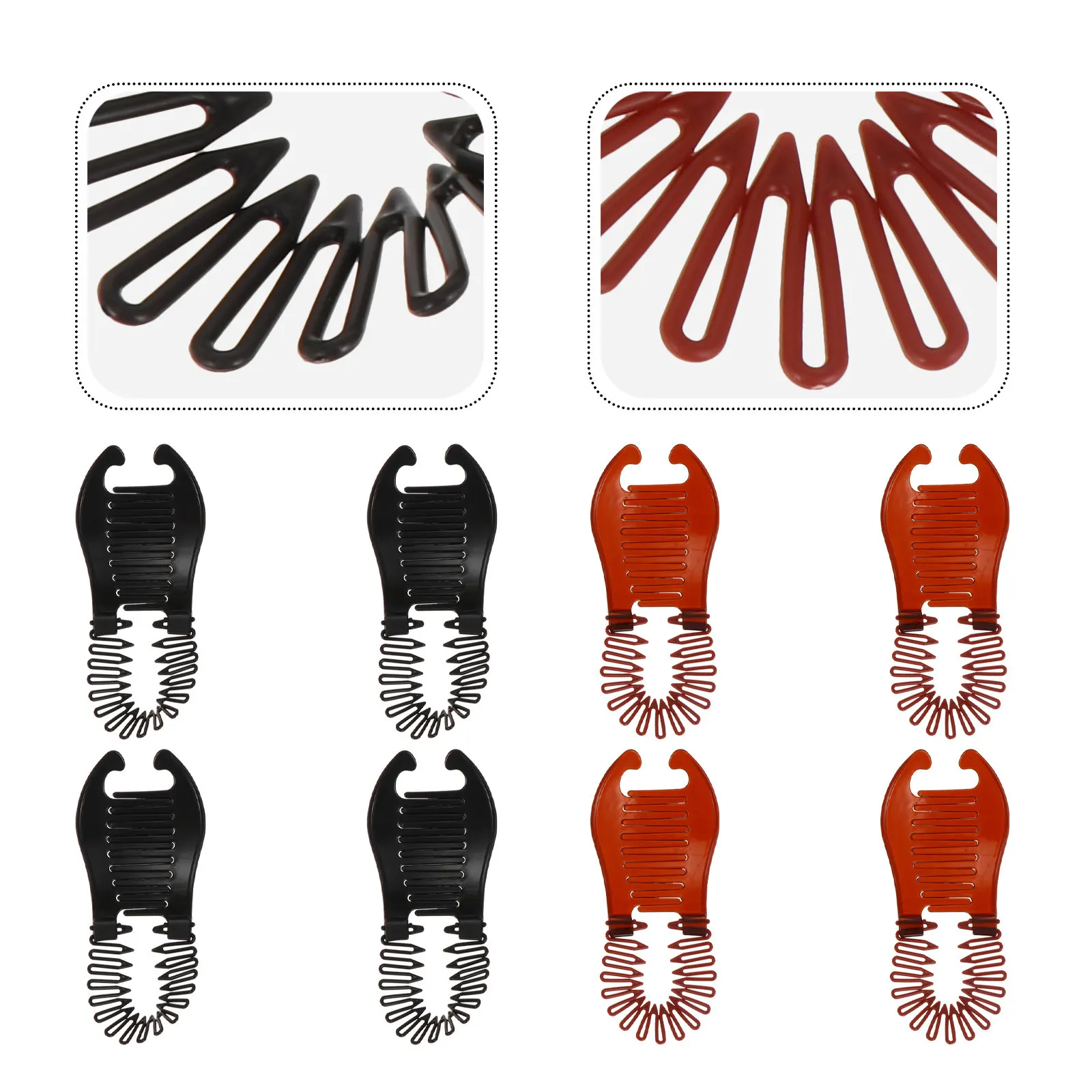 

8Pcs Hair Braiding Tool Lightweight Plastic Sturdy Construction Styling Kits Side Hair Clamp Haircut Holder Clip