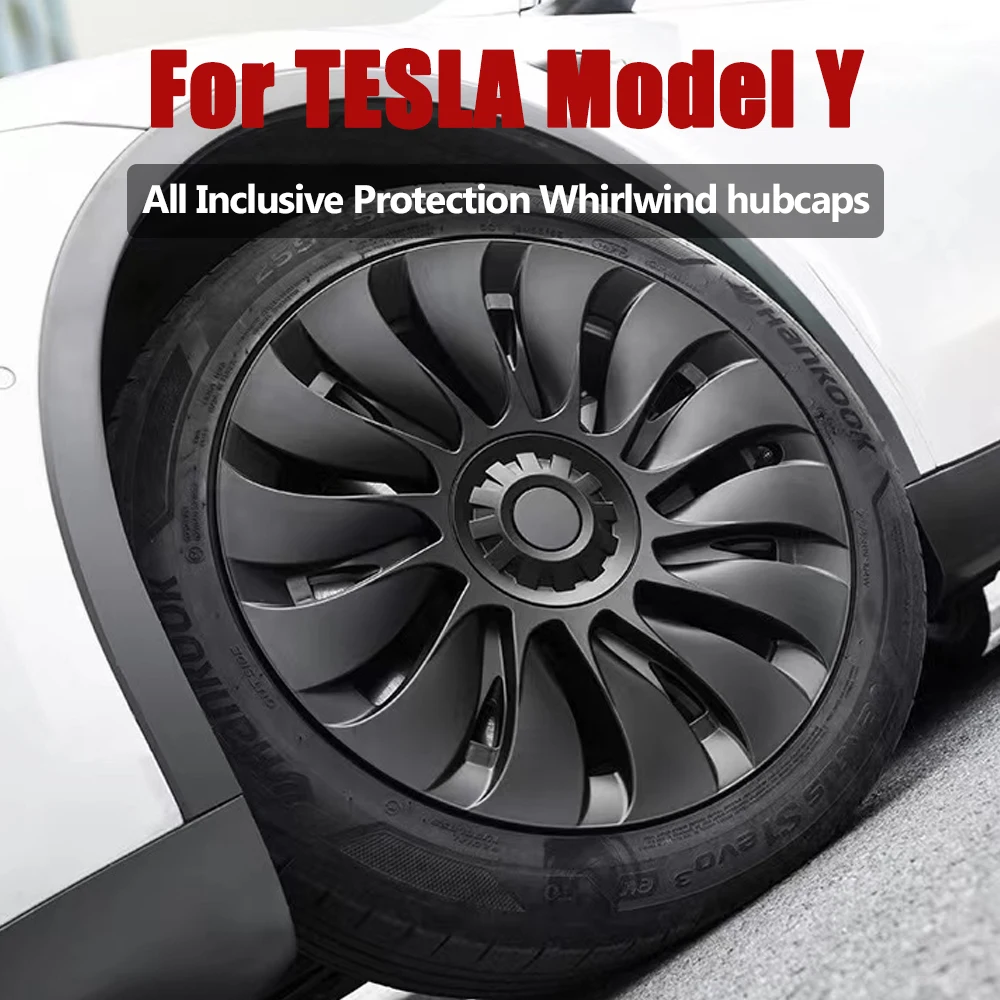 1PCS 19Inch Hub Cap for Tesla Model Y Wheel Hubcap Performance Replacement Right & Left Hubcap Full Rim Cover Accessories