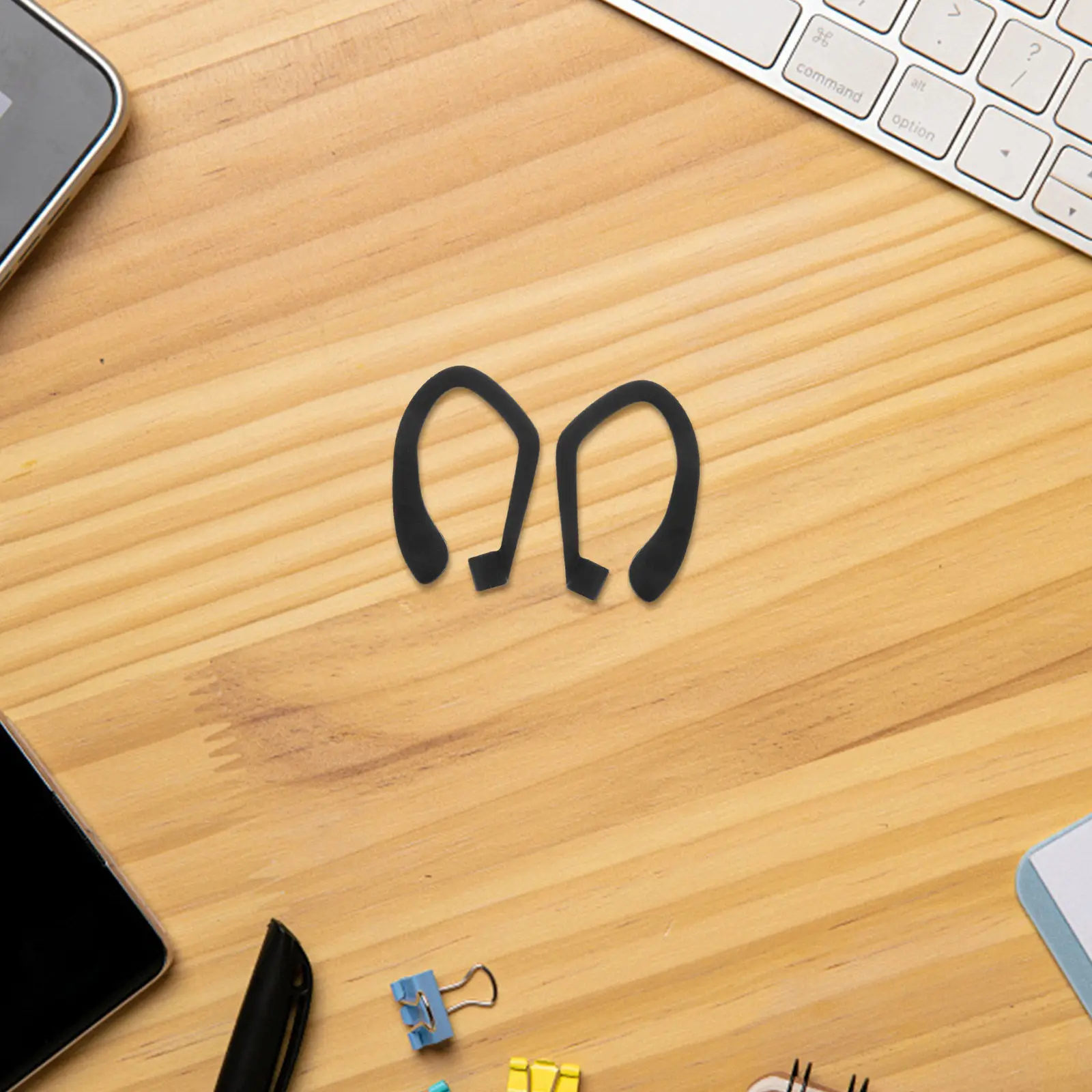 1Pair Flexible Silicone Ear Hooks for Earbuds Secure Comfortable Anti Slip Earbud Holders Workout Running Cycling Jogging Gym