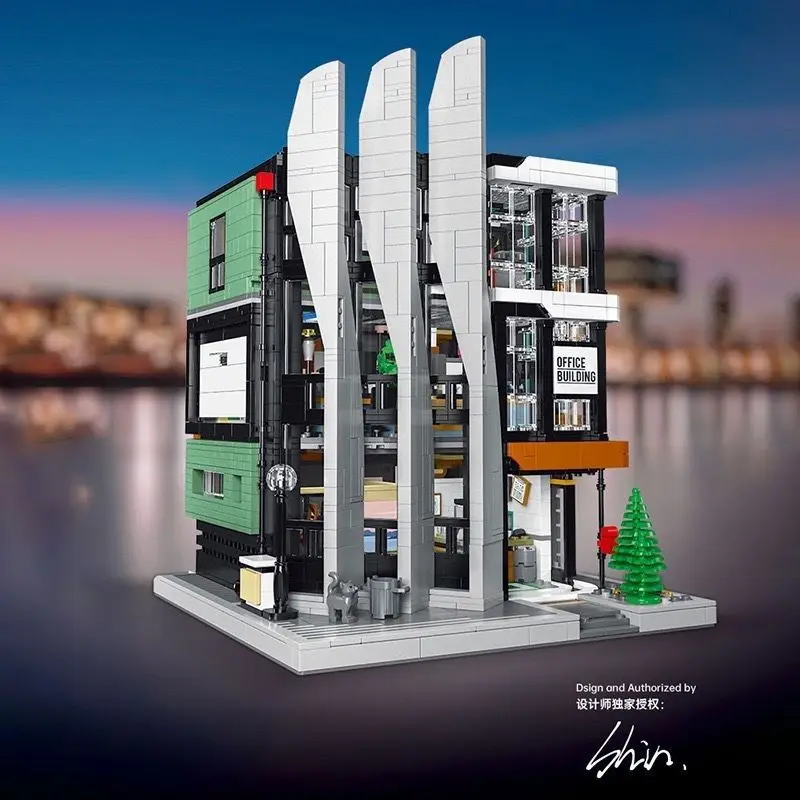 

3828PCS Office Building MOC Model Building Block Set Creative Street View Modular House Assembly Bricks DIY Toys Gifts For Kids