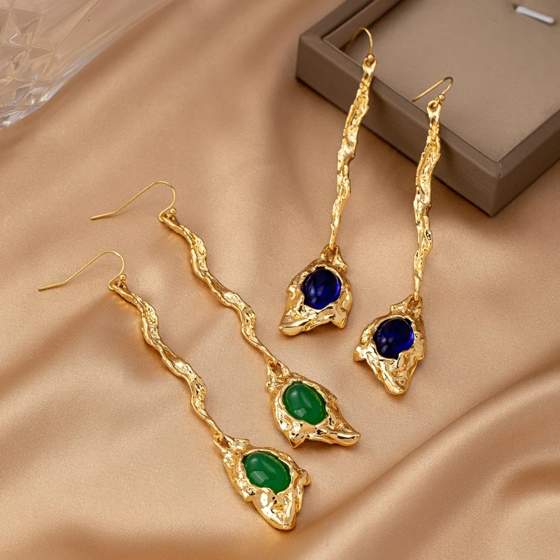 Fashion Trend Casual Copper Plated Irregular Texture Earrings