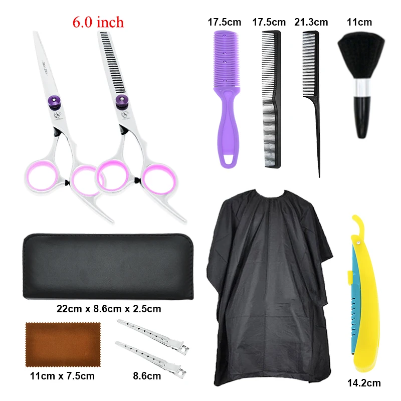 

Hairdressing Scissors Set 6.0" Hair Scissor Professional Barber Cutting Thinning Scissors Styling Tool Hairdresser Shears A0041A