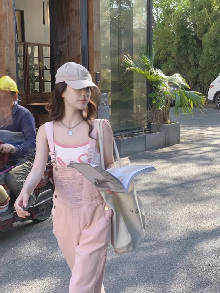 الوردي الدنيم واسعة الساق الجينز المرأة الصيف رقيقة عالية الخصر السراويل الطويلة طالب لطيف التخسيس عارضة الجينز الصيف Faionable #3