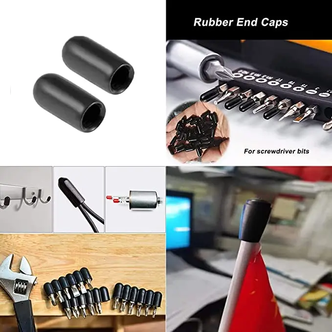 10/25/50 Stück 3-25mm PVC-Vinyl-Gummi-Rundkappen, Gewindekappen, Stahlrohr- und Kunststoffrohr-Gummischutz, Sortierkit – Detail 3