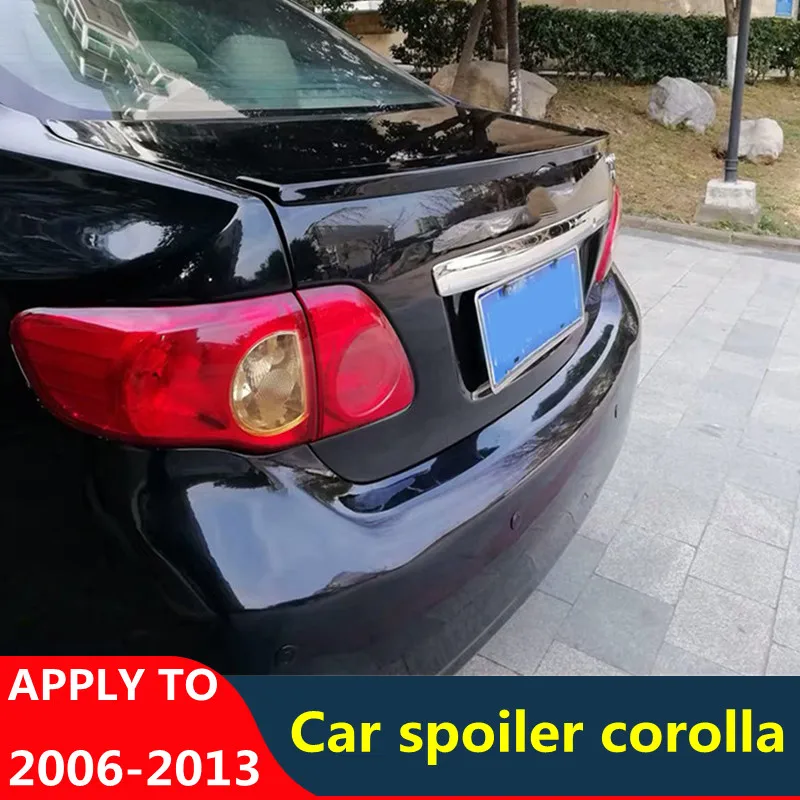 

CEYUSOT FOR CAR Trunk Spoiler Accessories OLD Toyota Corolla ABS Material Plastic Boot Rear Lip Black Wing Tail Refit 2006-2013