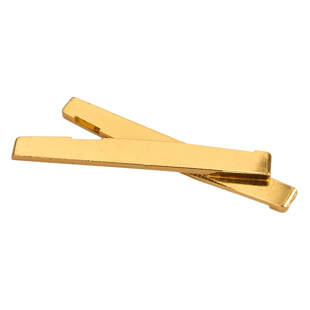 

2pcs Guitar Bridge Saddle Brass Gold Plated for Acoustic Folk Guitars High Quality Bronze Parts String Instrument Hardware