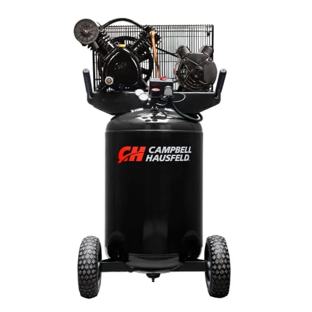 Portable 2-Stage Air Compressor 30 Gallon CE1000 Black Heavy Duty Longevity Motor Safe Operation Easy Portability-drilling air