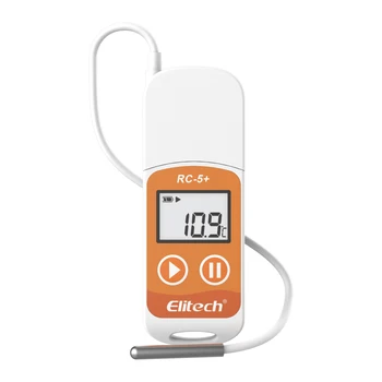 Elitech RC-5+TE PDF USB Temperature Data Logger Reusable Recorder 32000 Points High Accuracy (Extra External Sensor)