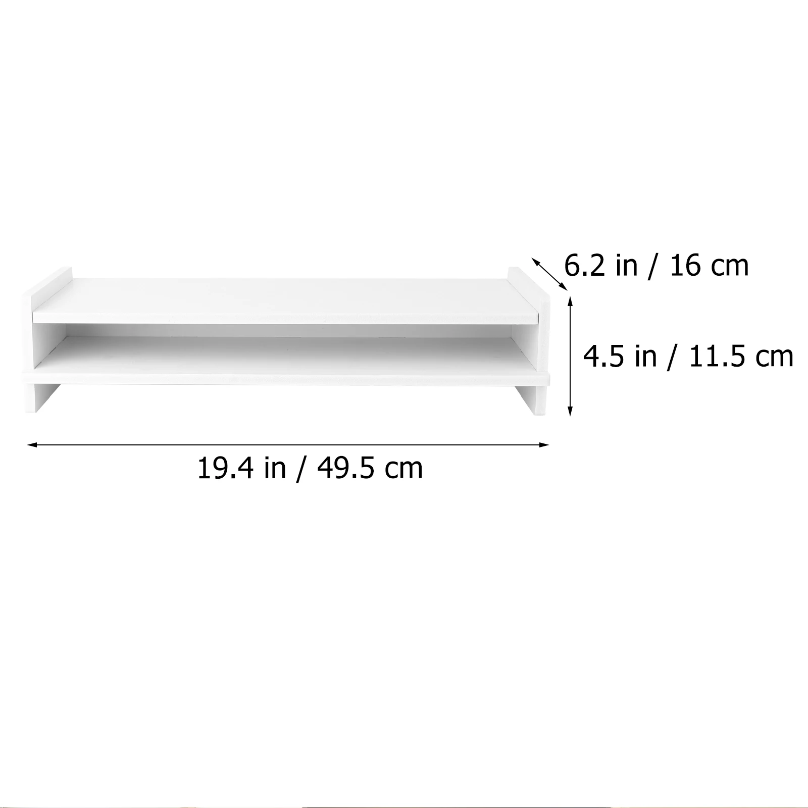 

1pc Monitor Elevated Stand Strong Plastic Computer Shelf Multifunctional Storage Rack Double Layer Desktop Organizer Household