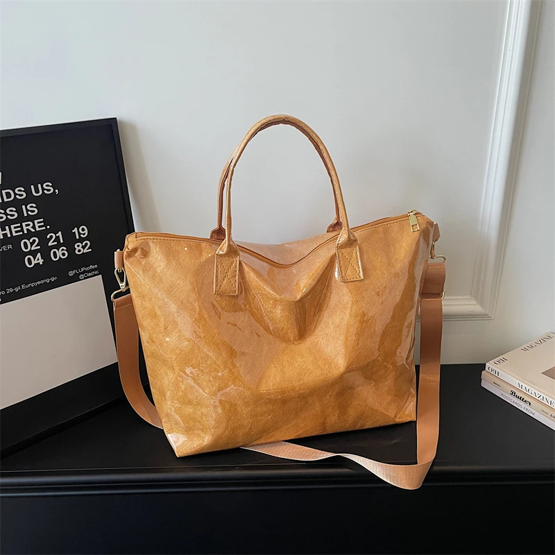 Modische Hochwertige Transparente PVC-Tragetasche mit Großer Kapazität, Wasserdichte Jelly-Tasche, Outdoor-Handtasche für Tägliche Reisen und Tourismus – Detail 8