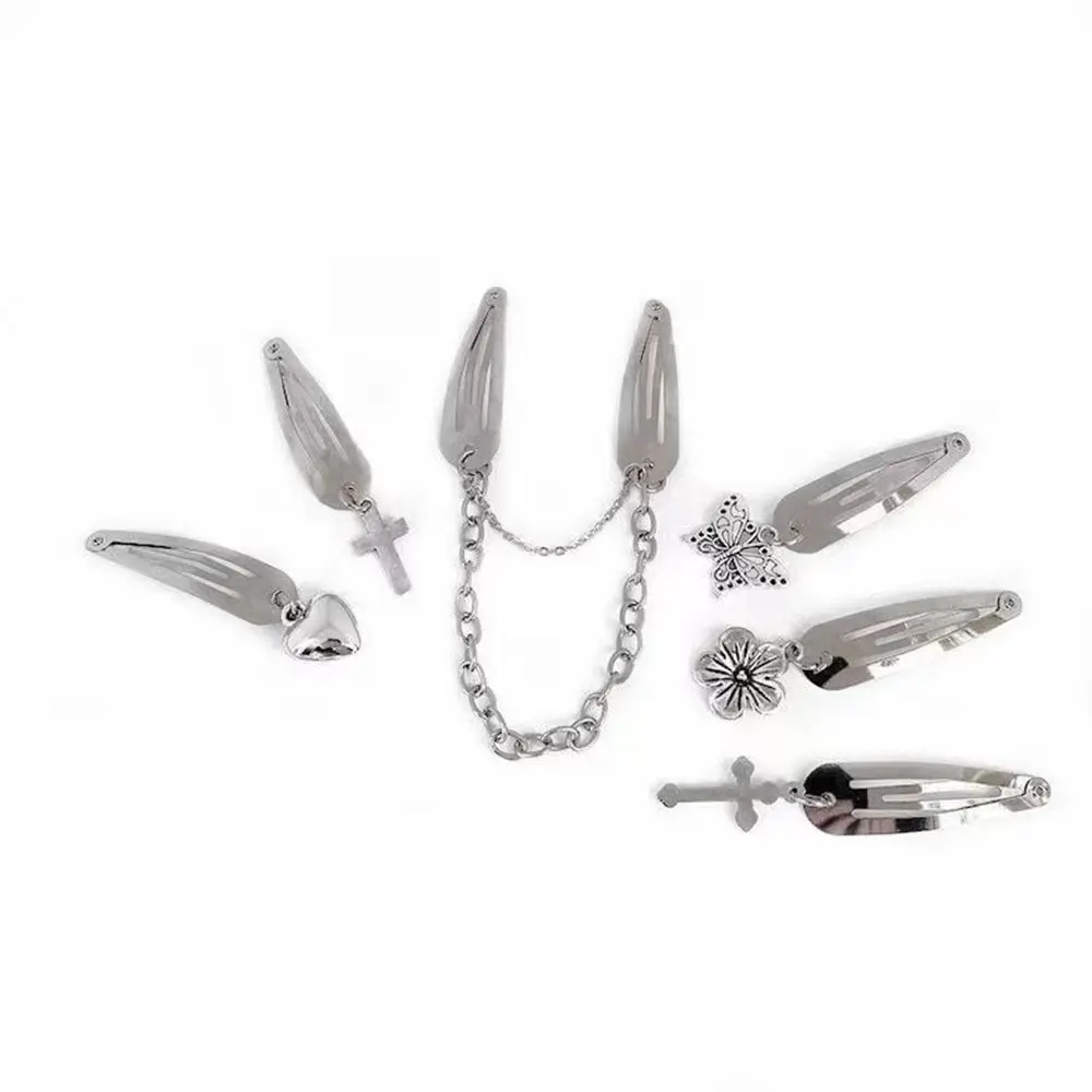 Hip Hop Simple Cherry Toy BB Clip Bear Alloy Women Hair Accessories Cool Cross Barrette Punk Hair Clip Korean Style Hairpin