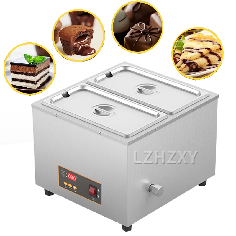 Commercial Digital Display Electric Chocolate Melting Machine Of 1/2/4 Pot Multi-functional Heating And Insulation Machine