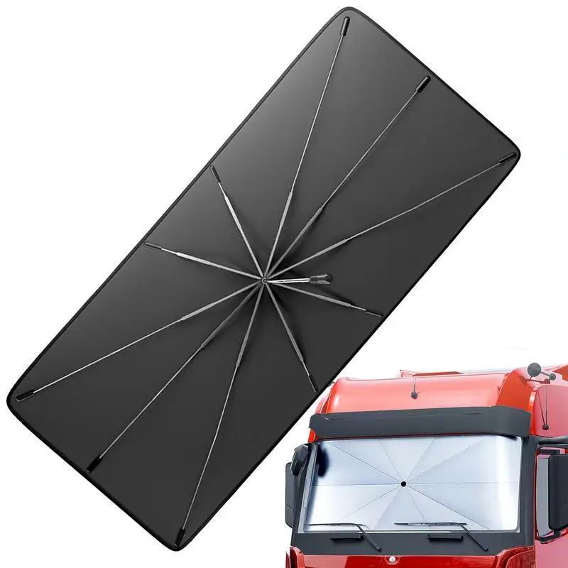 

Truck front windshield sunshade 80x220cm large size sunshade heat insulation cover Front Window shade for trucks buses cab