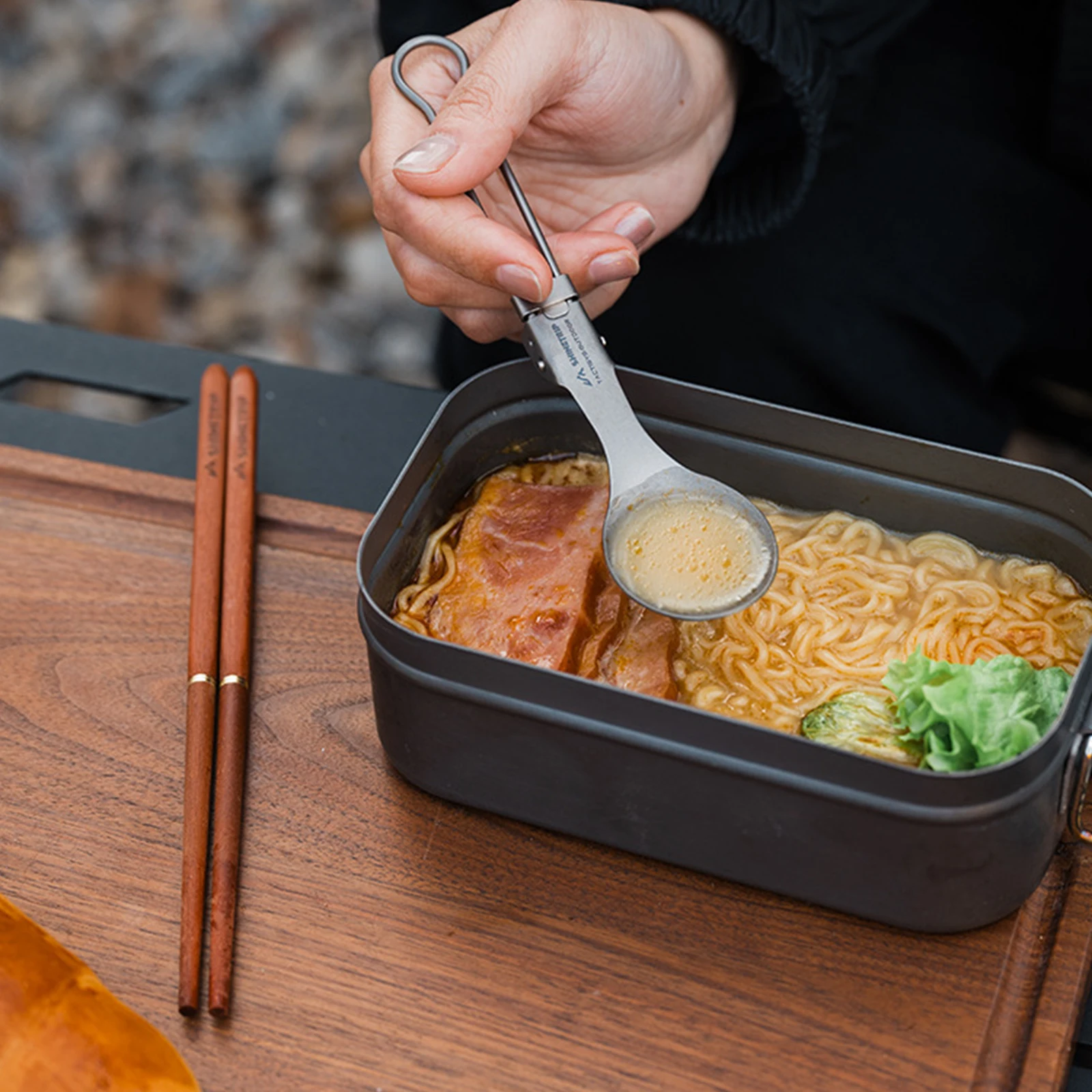 Titanium Camping Utensil Set C - Camping Cooking And Eating Set 评论和价格