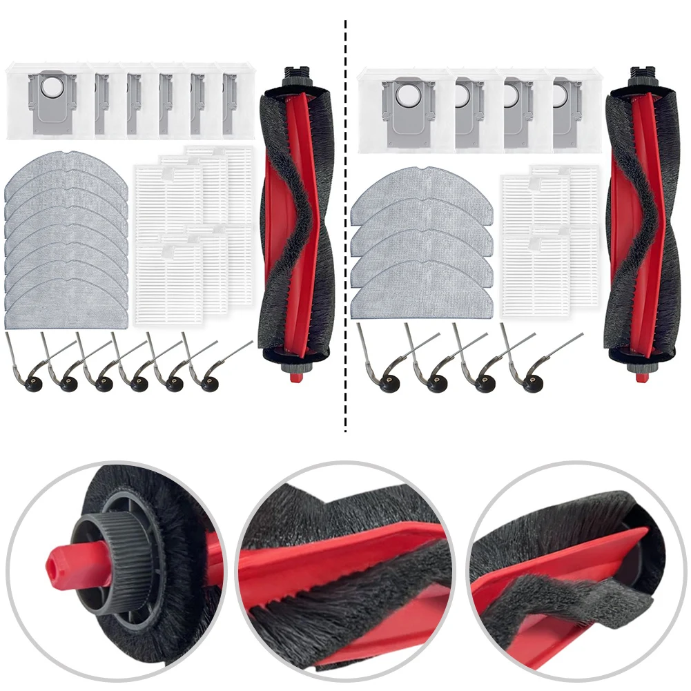 

Vacuum Main Brush+4*Mop Cloth+4*Filter+4*Dust Bag+4*Side Brush For Roborock For Q7M5+For Q7TF+ For Q7L5+For Q7B+ For Q7T+ Parts