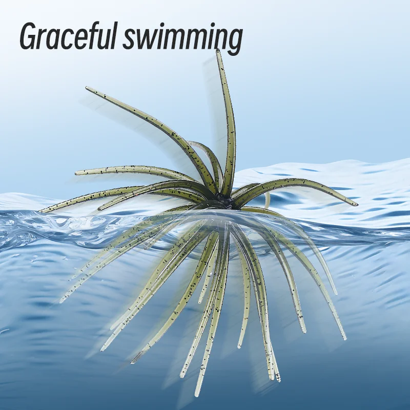WEIHE 6 Stück Schwimmende Seeigel-Softköder für Outdoor-Angeln Angelköder – Detail 7