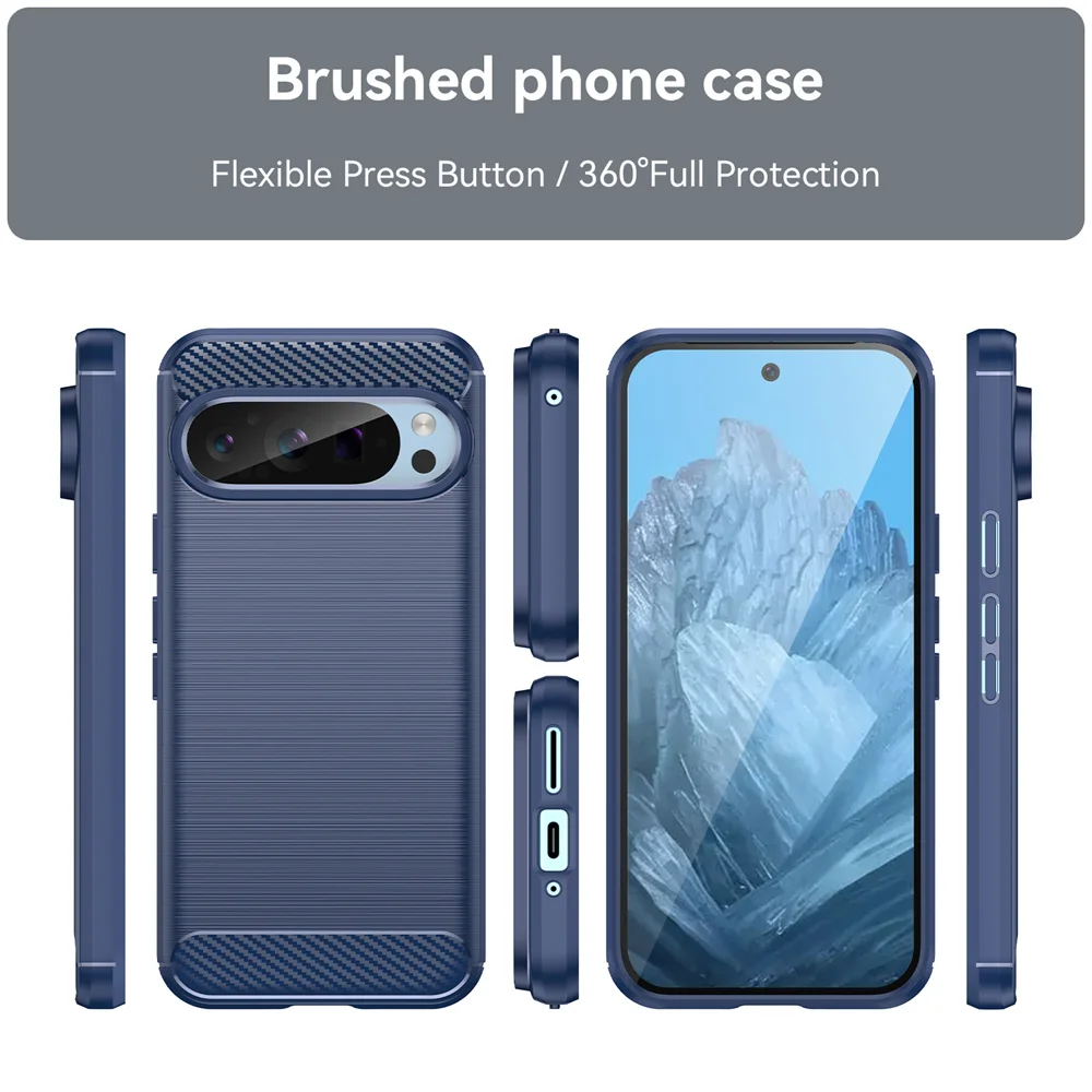 For Pixel 9 9Pro XL Business Metal Patterned TPU Phone Case for Google Pixel 6 7 8 9 Pro 7A 8A 8Pro Shockproof Soft Bumper Cover