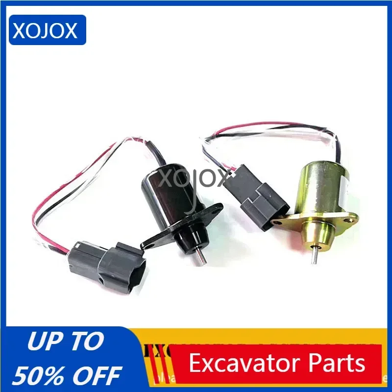 XOJOX For Zoomlion 60 Ward Longgong 60 Excavator  Engine Stimulation Switch Flameout Solenoid Valve Electronic High Quality