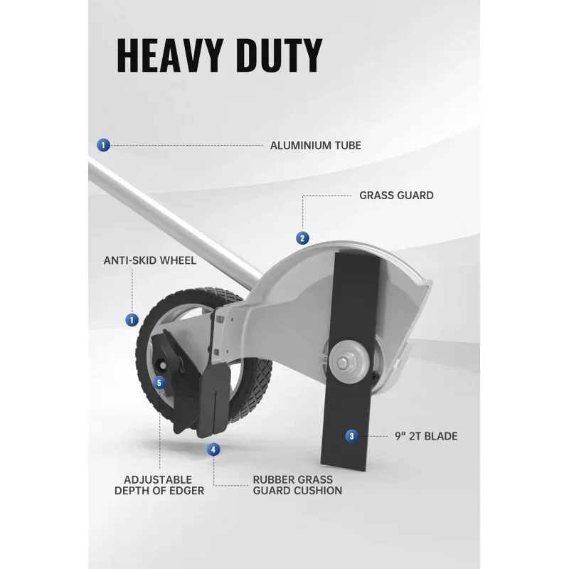 

# Badger Power Edger Attachment WBEDGERATT, Black,Style: 9" 2T Cutting Blade #