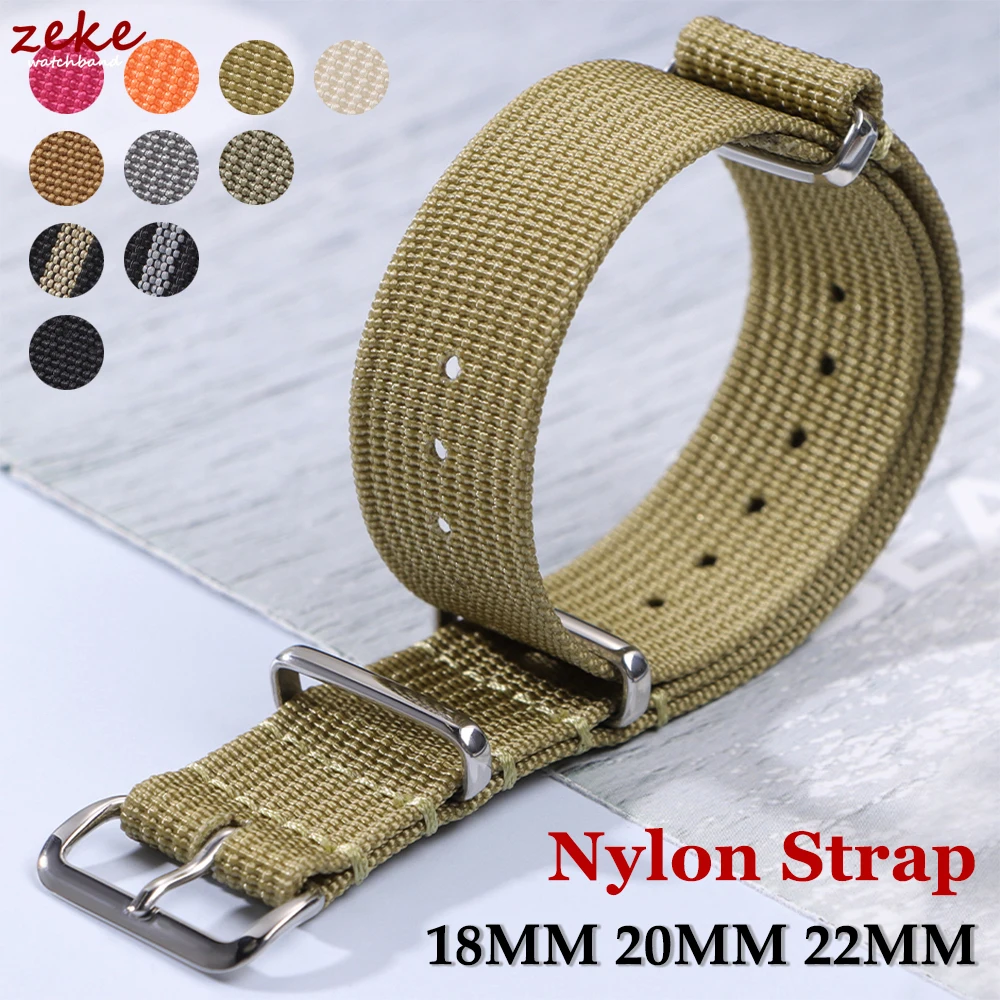Ribbed Watch Strap Nylon Wristband for Omega Bund Straps Replacement Watchband 20mm 22mm Ballistic Fabric Watch Band Accessories