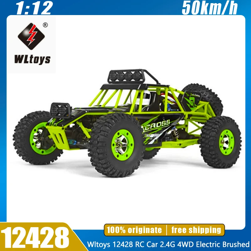 Wltoys 12428 1:12 RC Car 2.4G 4WD Electric Brushed Racing Crawler RTR 50km/h High Speed RC Off-road Car Toys Accessories Custom