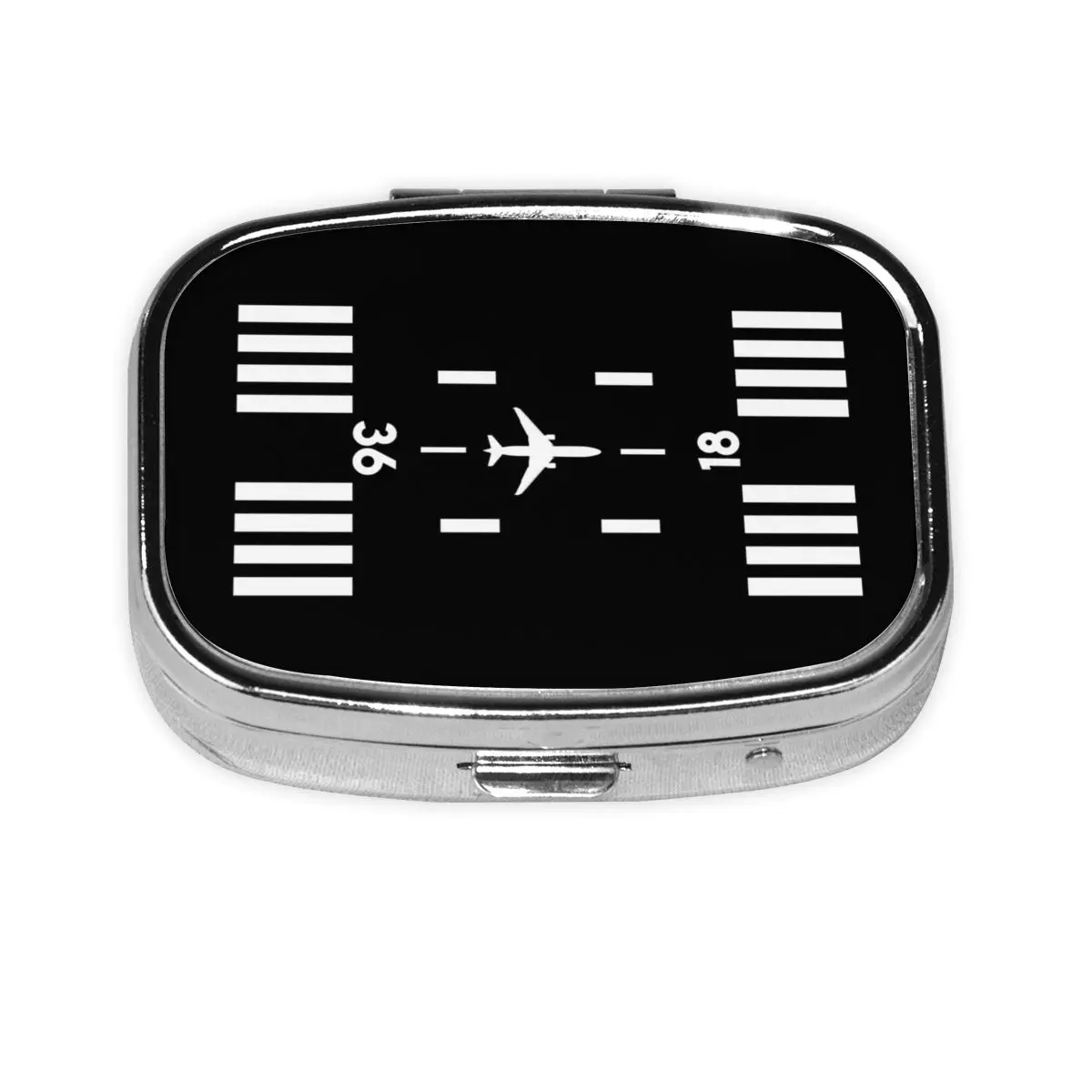 

Airport Traffic Controller Pill Box 2 Grids Pills Dispenser Aviation Airplane Pilot Portable Medicine Storage Box Container