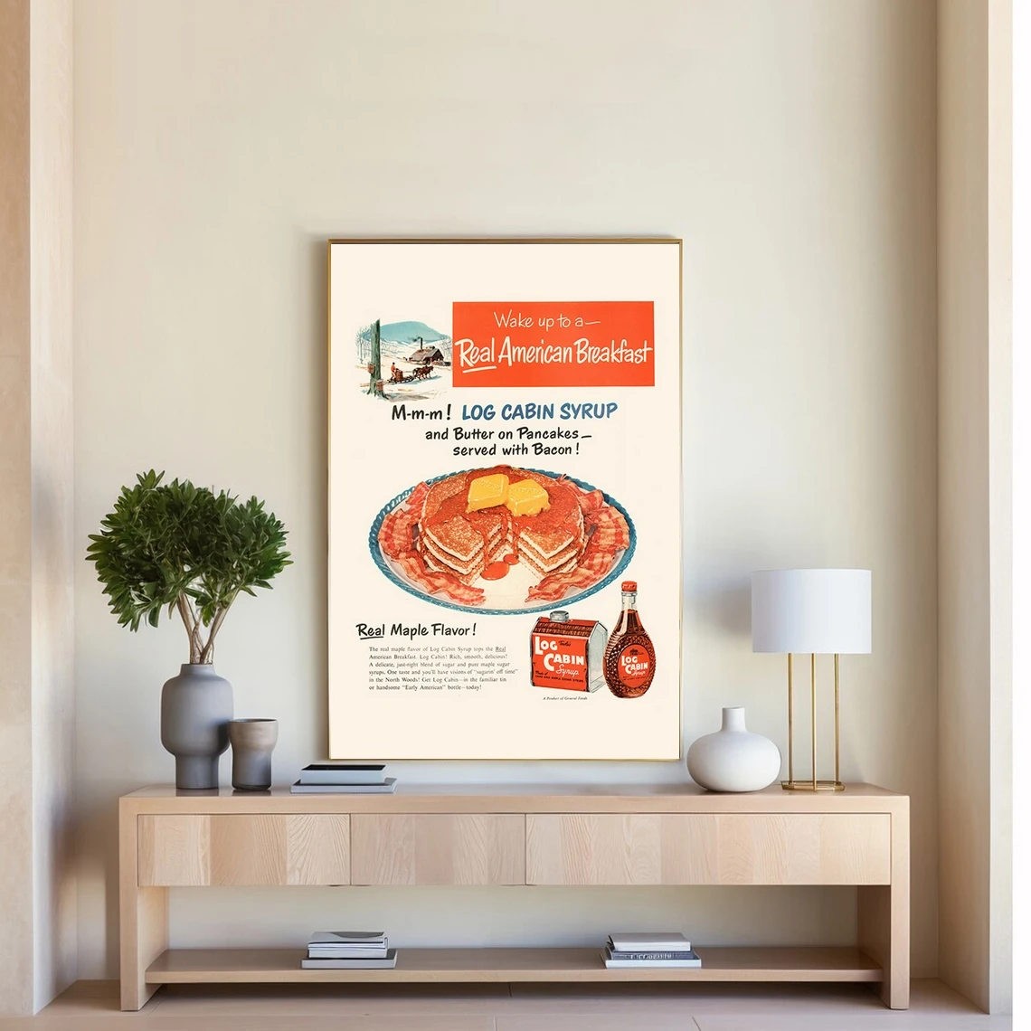 إعلان RETRO BREAKFAST - إعلان الفطائر الرجعية - ريترو مطعم الفن على جانب الطريق عشاء الفن الإفطار ملصق المطبخ جدار الفن الرجعية سجل الكابينة #2