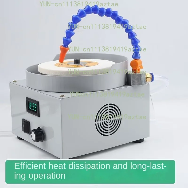 150mm electric flat polishing machine - speed adjustable wet dry dual-use polishing machine, equipped 80 mesh diamond sand disc