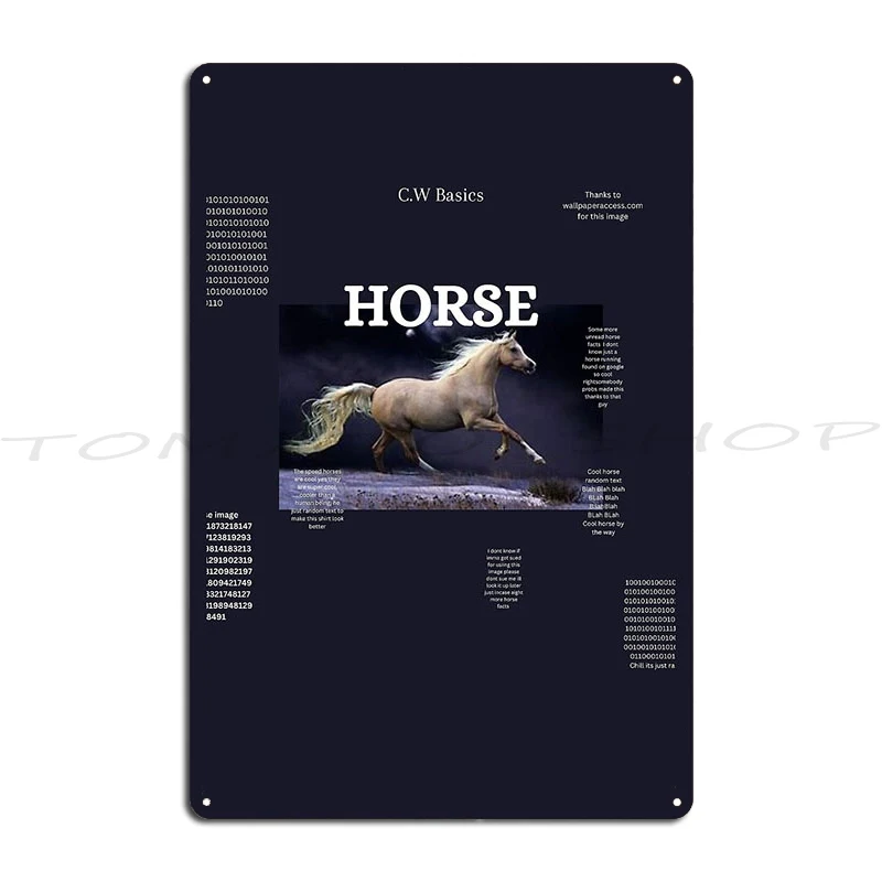 Horse Skeletal Anatomy Veterinary Wall Chart Guide To Anatomy Metal Sign Cinema Designing Custom  Tin Sign Poster