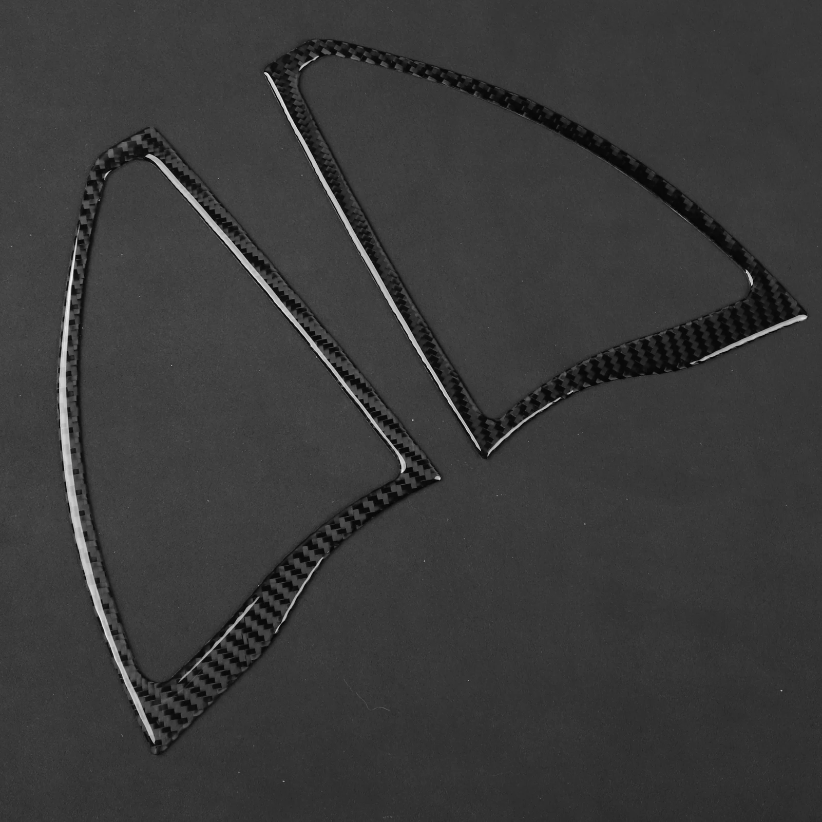 Acessórios de carro de fibra de carbono real a-pilar alto-falante guarnição capa adesivo macio para mercedes-benz w166 gle/gls 2016 2017 2018 2019