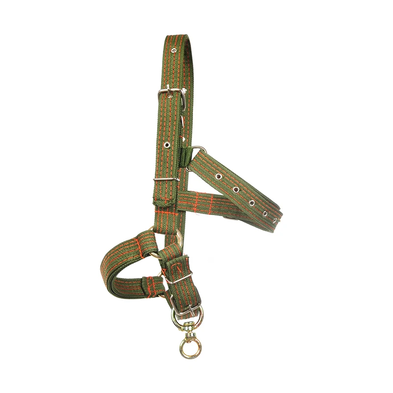 Heavy Duty Livestock Halter Adjustable Cow Halter Nylon Rope Lead for Cattle Farm Animals