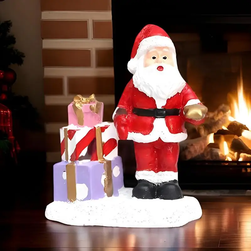 คริสต์มาส Snowman ตุ๊กตาคริสต์มาสเครื่องประดับเรซิน Vintage Christmas Decor หมู่บ้านคริสต์มาสเครื่องประดับสําหรับโต๊ะรับประทานอาหาร