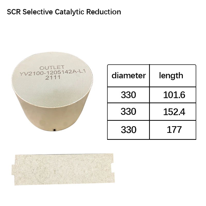 330mm diameter Diesel SCR Vanadium Molecular Sieve Selective Catalytic Reduction Exhaust System Ceramic Selective Catalytic Core