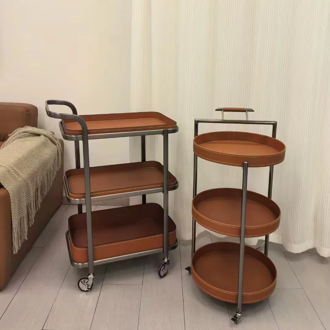 

# WBrown седло кожаный диван боковой столик тележка журнальный столик