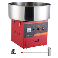 SucceBuy 1000W Electric Cotton Candy Machine Commercial Candy Floss Maker with Stainless Steel Bowl Sugar Scoop and Drawer