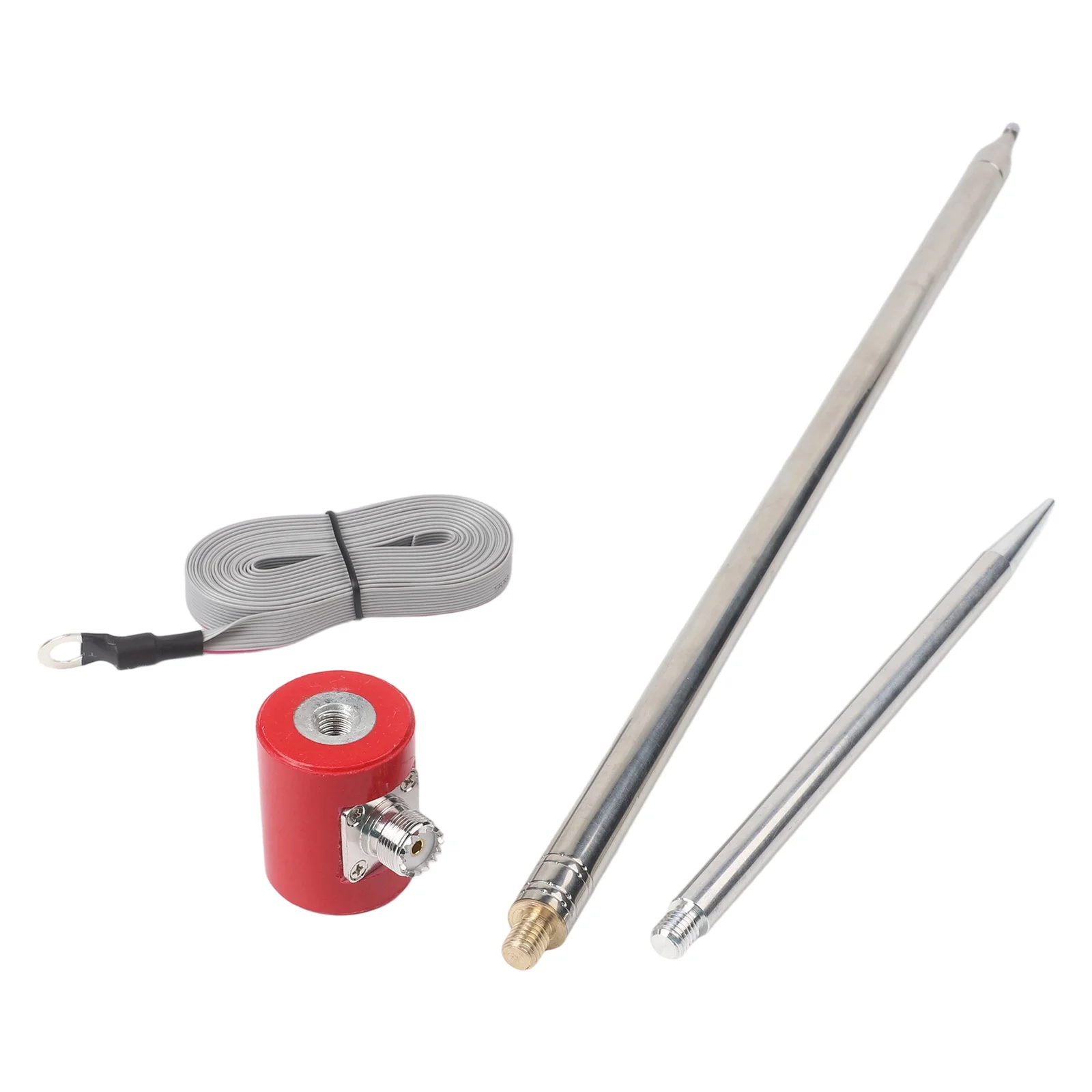 1set 14M-30MHz 300W-600W HF Antenna Stainless Steel 1/4 Wavelength For USDX QRP Radio High-frequency Antenna accessories