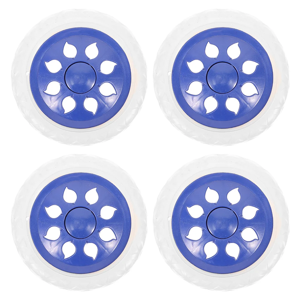 

6 Pcs Spare Tire Kit Shopping Stroller Wheels Wheelchair Replacement Lawn Mover Vintage Blue Caster Elder