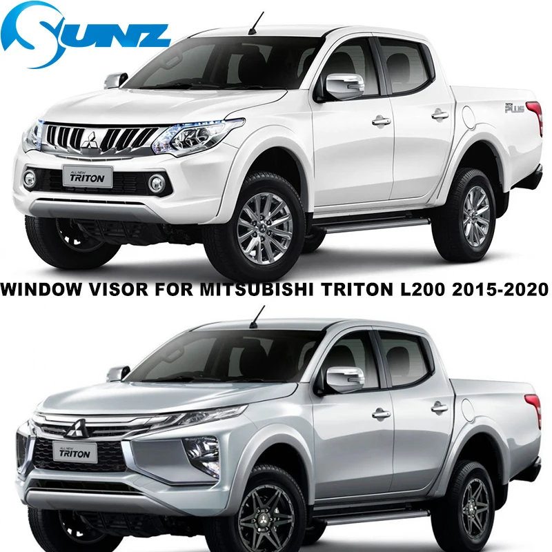 Okno hledí pro Mitsubishi triton MQ pana L200 2015 2016 2017 2018 2019 2020 2021 akryl weathershields počasí štíty SUNZ